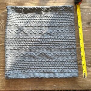 Gray Textured EURO Pillow case with zipper 17.5 x 17” Qty 1. NWOT